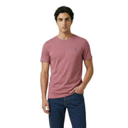 U.s. Polo Assn. men dusty rose short-sleeved crew neck t-shirt with small embroidered logo on left chest