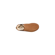 Ugg Herren-Chelsea-Boots aus Kunstleder, beige mit hellbraunem Wildleder-Obermaterial und weichem Plüschfutter für angenehmen Tragekomfort