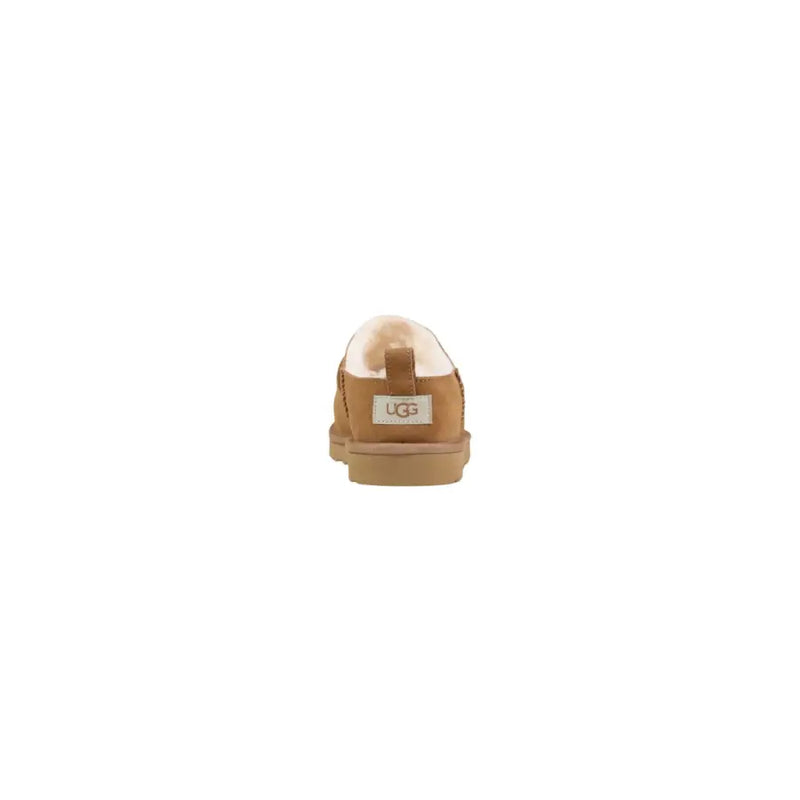 Ugg men slip on shoes beige suede with plush white interior designed for spring summer comfort