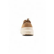 Ugg Herren-Slipper aus Wildleder in Beige mit hellbraunem Wildleder-Obermaterial und cremefarbener, dicker Sohle, ideal für den Winter