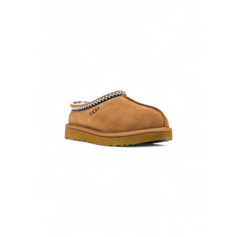 Ugg Damen Beige Leder Hausschuhe Herbst Winter