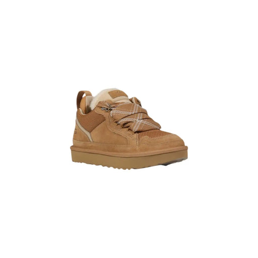 Ugg Damen-Sneaker in Braun aus hellbraunem Wildleder und Mesh mit weichem Innenfutter, konzipiert als Sportschuhe für Kleinkinder.