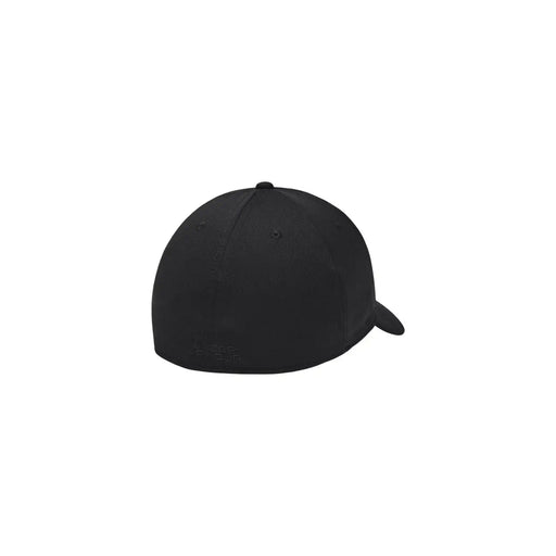 Under Armour cap for men in black with structured crown and adjustable back, front view