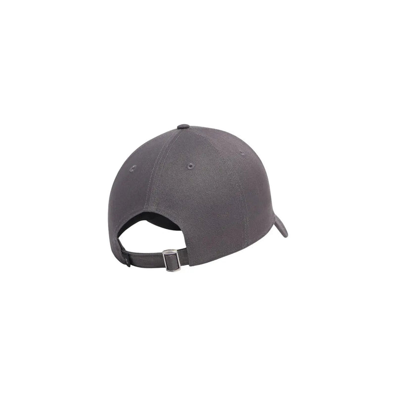 Under armour Casquette pour homme gris foncé avec calotte structurée et fermeture à sangle réglable, vue de face