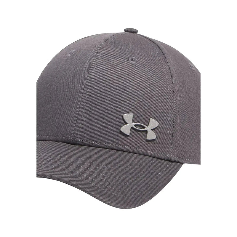 Under armour Casquette de baseball grise pour homme, en tissu texturé avec détails de couture, vue de face