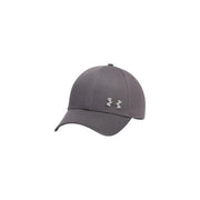 Under Armour Casquette pour homme grise en tissu légèrement texturé avec petit logo argenté, vue de face