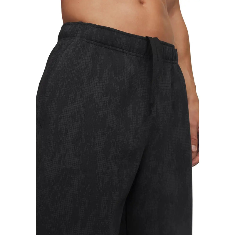 Under armour men fleece joggers black cotton blend pants with textured fabric and drawstring waistband