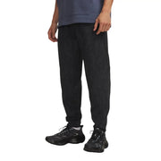Under Armour men fleece joggers in black cotton blend with soft textured fabric and subtle side seam detailing