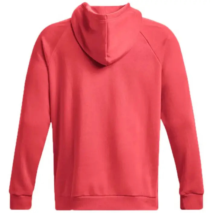 Coral-colored hooded sweatshirt back view from Under Armour Men Fall/Winter Collection