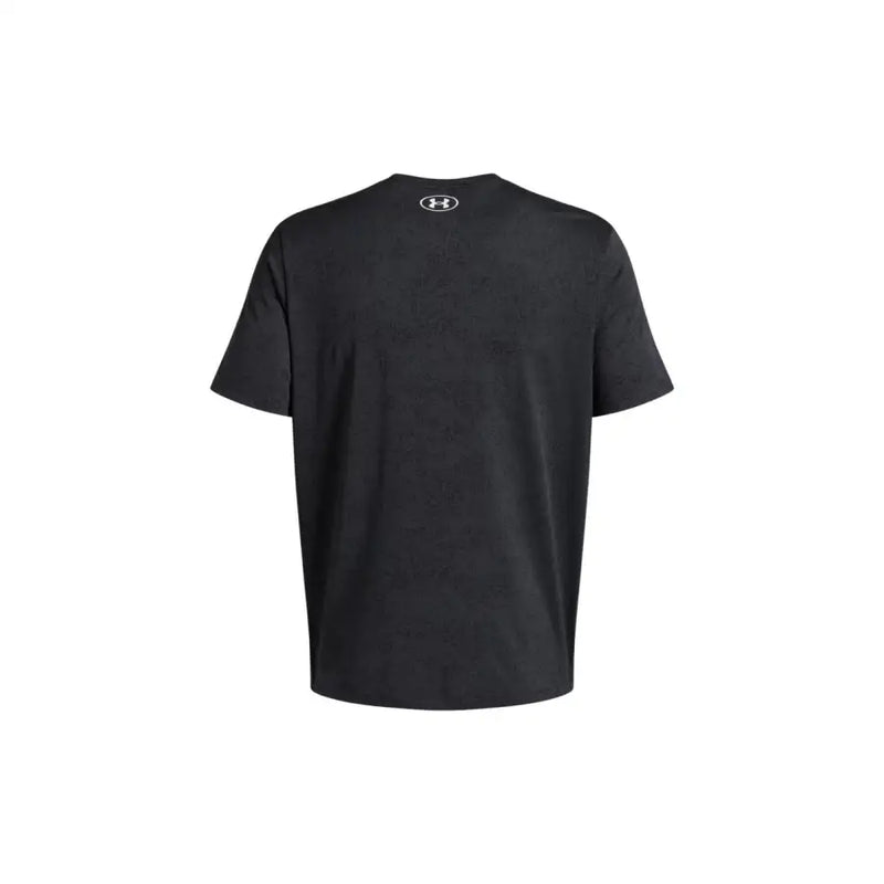 Under Armour Männer t-shirt Schwarz mit weißem Logo am Halsausschnitt, aus atmungsaktivem Funktionsmaterial