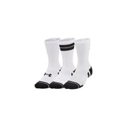 Under armour men underwear white athletic socks with black accents and logo detailing for sports use
