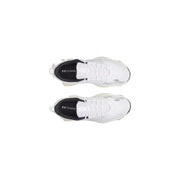 Under armour Weiße Herren-Sneaker aus Textil mit schwarzen Akzenten und Mesh-Details, klassisches Gummisohlen-Design