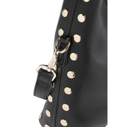 Valentino bags women black leather handbag with gold-tone studs and silver-toned metal clasp synthetic W16 x H30 cm