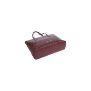 Valentino bags women bordeaux handbag synthetic leather tote with embossed logo pattern and subtle front brand name