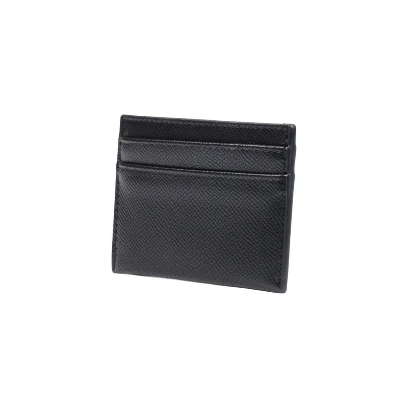 Black textured leather Valentino bags women wallet with stitched edges and multiple slots side pockets size W10.5