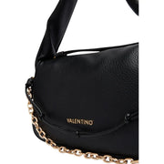 Black leather Valentino shoulder bag with gold-tone chain strap and logo synthetic leather W30cm handbag for women