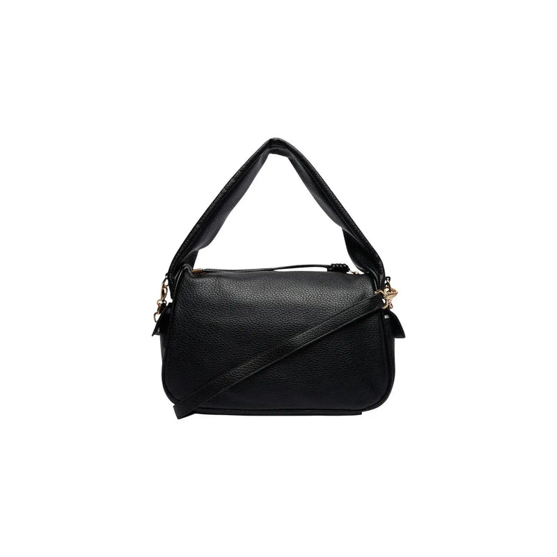Valentino bags womens black pebbled leather crossbody handbag with gold-tone hardware and top handle w30cm