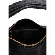 Valentino bags womens black textured synthetic leather crossbody bag with gold-tone zipper and interior lining W30cm