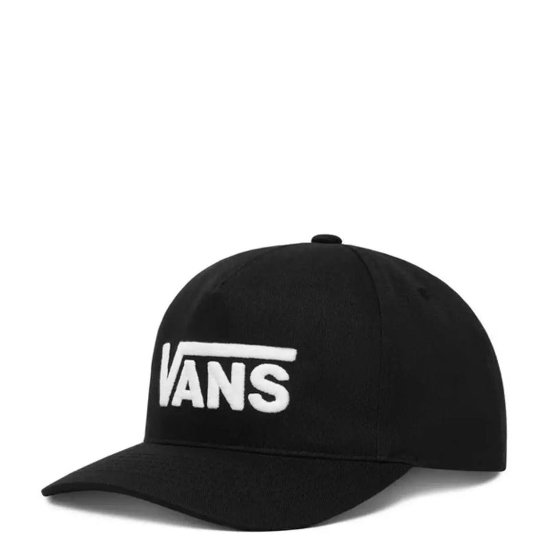 Black vans cotton baseball cap with white embroidered logo for men spring summer accessory