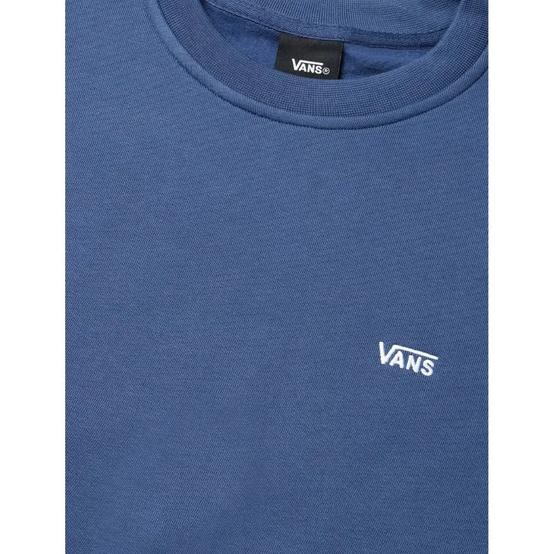 Vans Herren blauer Baumwoll-Rundhalsausschnitt t-shirt mit weißem, gesticktem Logo auf der Brust