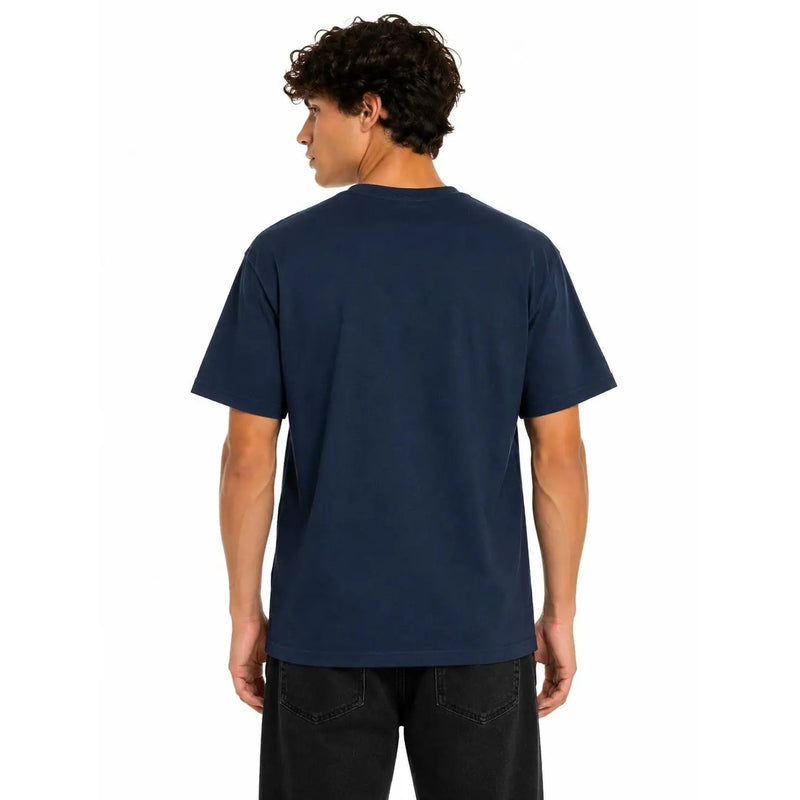 Navy blue Vans men cotton short-sleeved t shirt with crew neck perfect for casual wear
