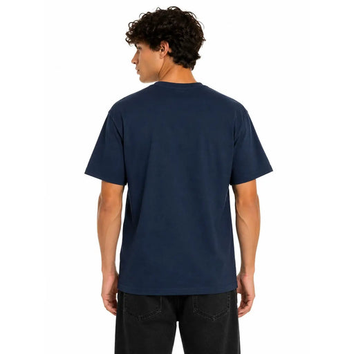 Navy blue Vans men cotton short-sleeved t shirt with crew neck perfect for casual wear