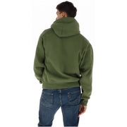 Olivgrüner Vans Herren-Baumwollhoodie mit klassischer, lockerer Passform, gerippten Bündchen und langen Ärmeln, Vorderansicht