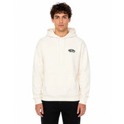 Cremefarbener Vans Herren-Baumwollhoodie mit schwarzem Logo auf der Brust, ideal für die Freizeit.