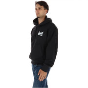 Black vans men cotton sweatshirt with front pockets and white graphic on the chest
