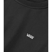 Schwarzes Vans Herren-Sweatshirt aus Baumwolle mit Rundhalsausschnitt und kleinem, weißem, gesticktem Logo auf der Brust