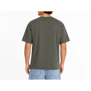 Vans men cotton t shirt green short-sleeved olive green crew neck casual wear
