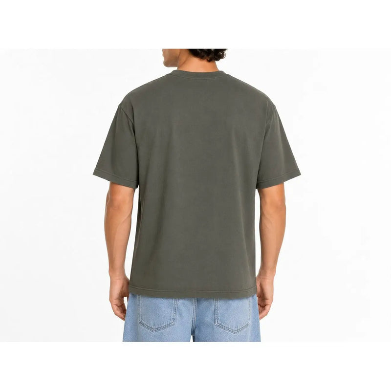 Vans men cotton t shirt green short-sleeved olive green crew neck casual wear