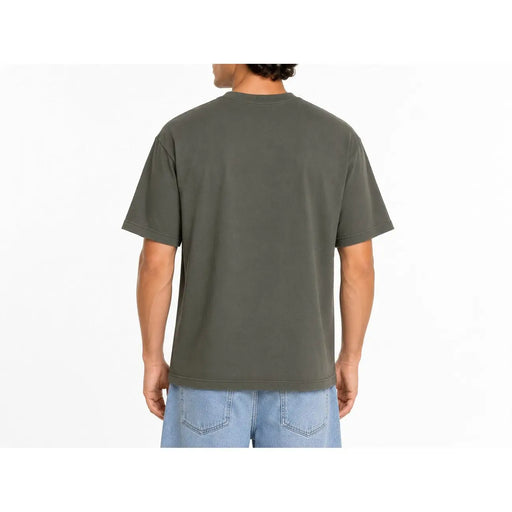 Vans men cotton t shirt green short-sleeved olive green crew neck casual wear