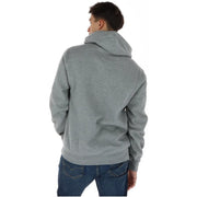 Graues Vans Herren-Sweatshirt aus Baumwollmischgewebe mit Kapuze, Tasche, klassischer, lockerer Passform und gerippten Bündchen in meliertem Grau