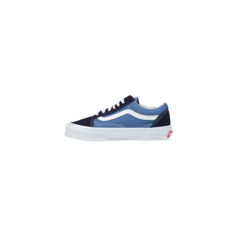 Vans men sneakers blue suede laced spring summer shoes featuring blue navy canvas old skool sneaker with white sole