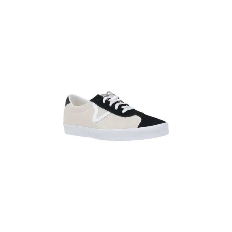 Vans men sneakers multicolor black and off-white suede low-top with white rubber sole and iconic Vans logo on side