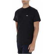 Schwarzes Vans Herren-T-Shirt, kurzärmelig, Rundhalsausschnitt, aus Baumwolle mit kleinem weißen Logo auf der linken Brust