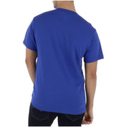 Vans men t shirt blue cotton short sleeve crew neck solid royal blue casual wear