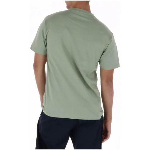 Vans men t shirt green round neck soft sage green short sleeve 100 percent cotton crew neck tee