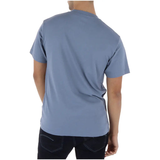 Vans men t shirt light blue soft cotton fabric with round neck and short sleeves for casual wear