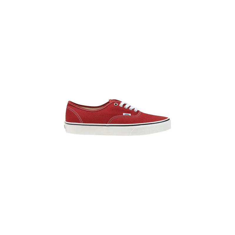 Vans Herren-Sneaker aus rotem Canvas mit weißen Schnürsenkeln und klassischer Gummisohle für lässiges Tragen
