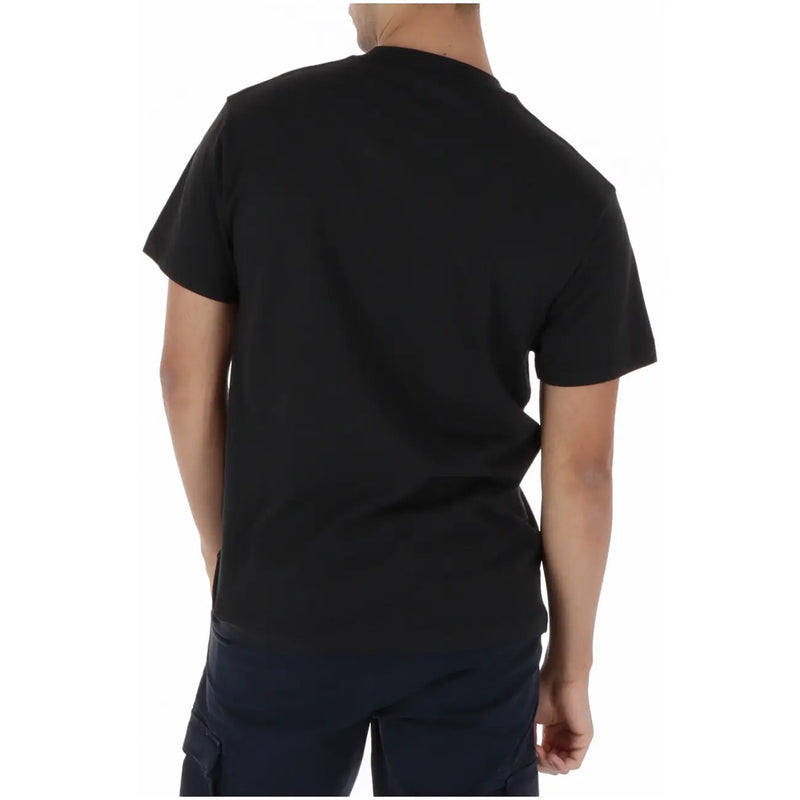 Vans mens black cotton short-sleeved crew neck t shirt with graphic design on the front