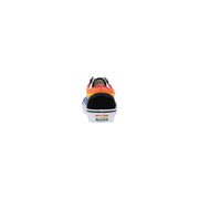 Vans women fabric sneakers black sporty slip featuring rainbow-colored old skool design with black toe cap and white midsole