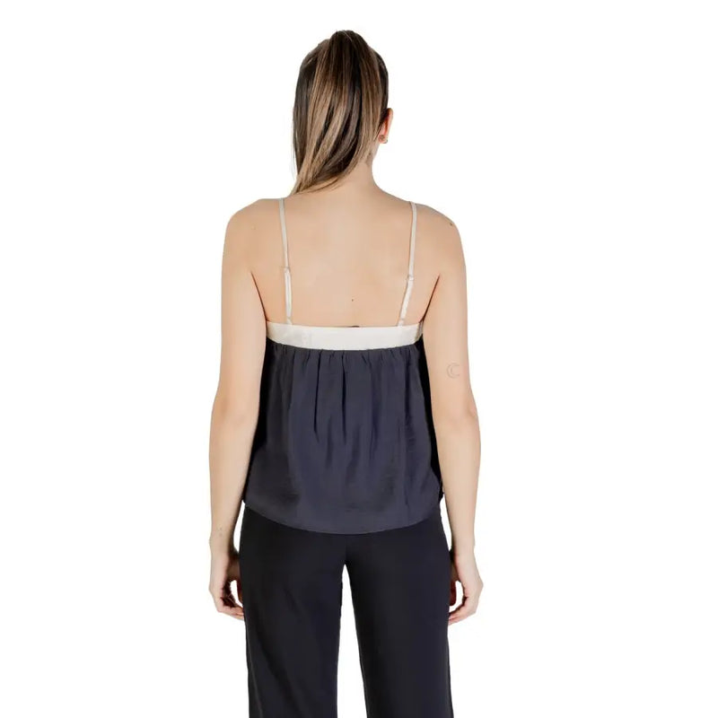 Vero Moda Schwarz Viskose Nylon Damen Top