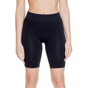 Vero Moda black high-waisted bike shorts with ribbed waistband