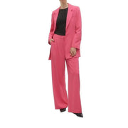 A vibrant fuchsia tailored blazer and wide-leg trousers in polyester from Vero Moda women size 30