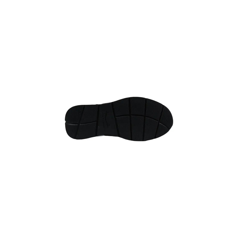 Black rubber shoe sole with grid pattern and subtle branding on voile blanche women grey suede leather sneakers