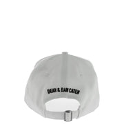 White Baseball Cap with Icon and Dsquared2 branding for stylish casual wear