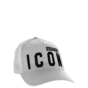 White baseball cap with ICON lettering from Dsquared2 product display