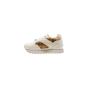 White and beige platform sneakers with map print from Alviero Martini Prima Classe Women